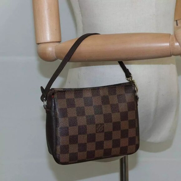 LOUIS VUITTON Damier Ebene Trousse Makeup Pouch - Picture 1 of 16
